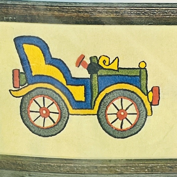 Vintage Bucilla 2005 Antique Auto‎ Mini Stitcheries Crewel Embroidery Kit 5x7 - Picture 2 of 4